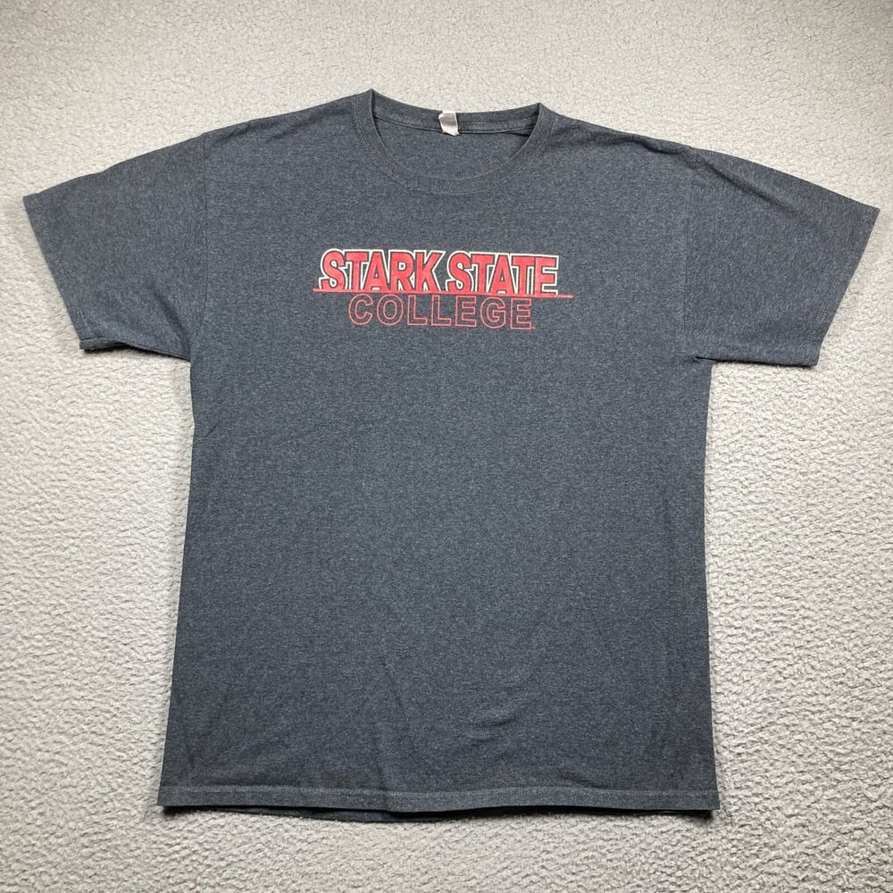 Stark State Spartans College T Shirt Adult Large Gray Short Sleeve Canton‎ Ohio